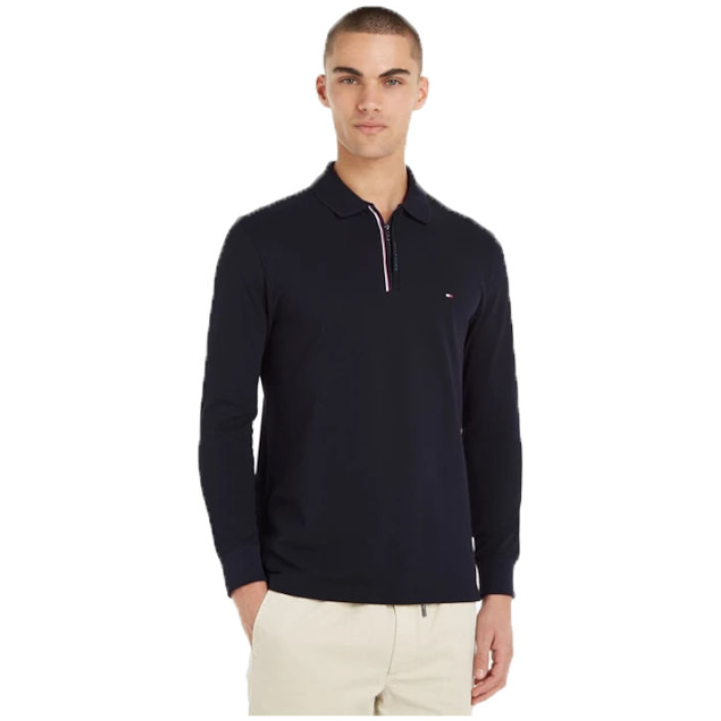 TOMMY HILFIGER Gs zip rwbtipped slim polo